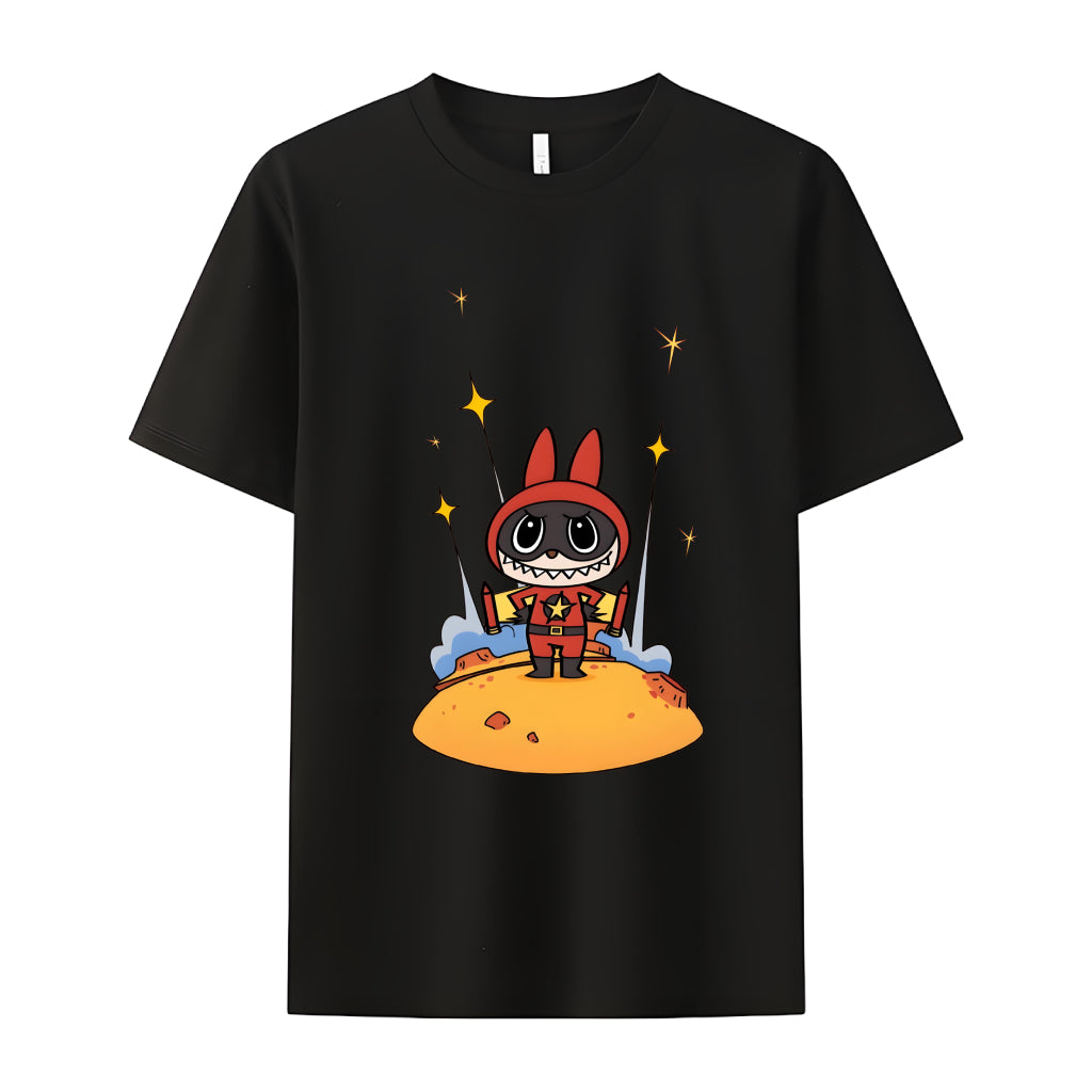 Superman Labubu The Monsters Crew Neck T-shirt til Labubu-elsker