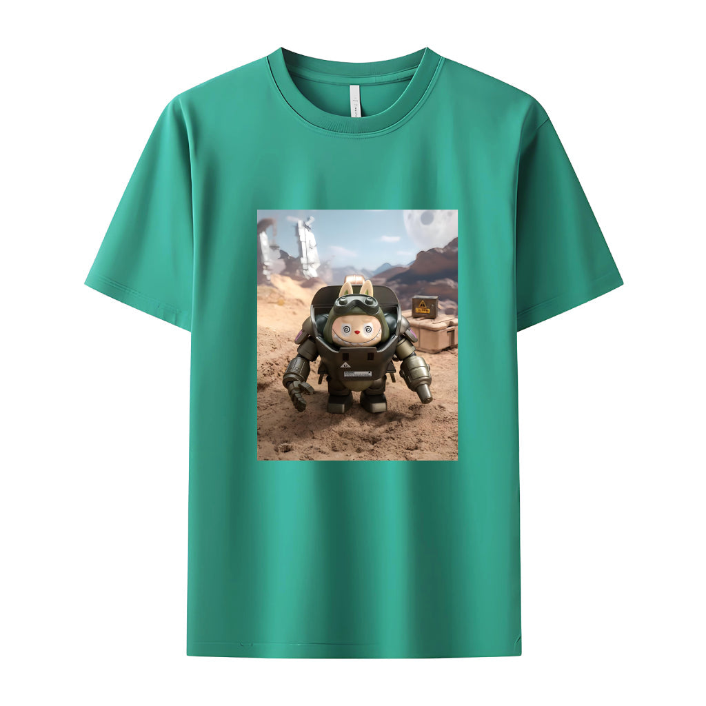宇宙のラブブ・ザ・モンスター・クルーネックTシャツラブブの恋人ギフトのためのガールフレンドのためのギフト