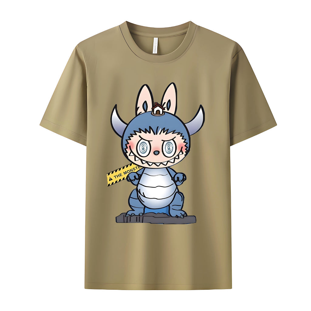 ラブブは、彼女のためのラブブの恋人のギフトのためのモンスタークルーネックTシャツのキューピッド
