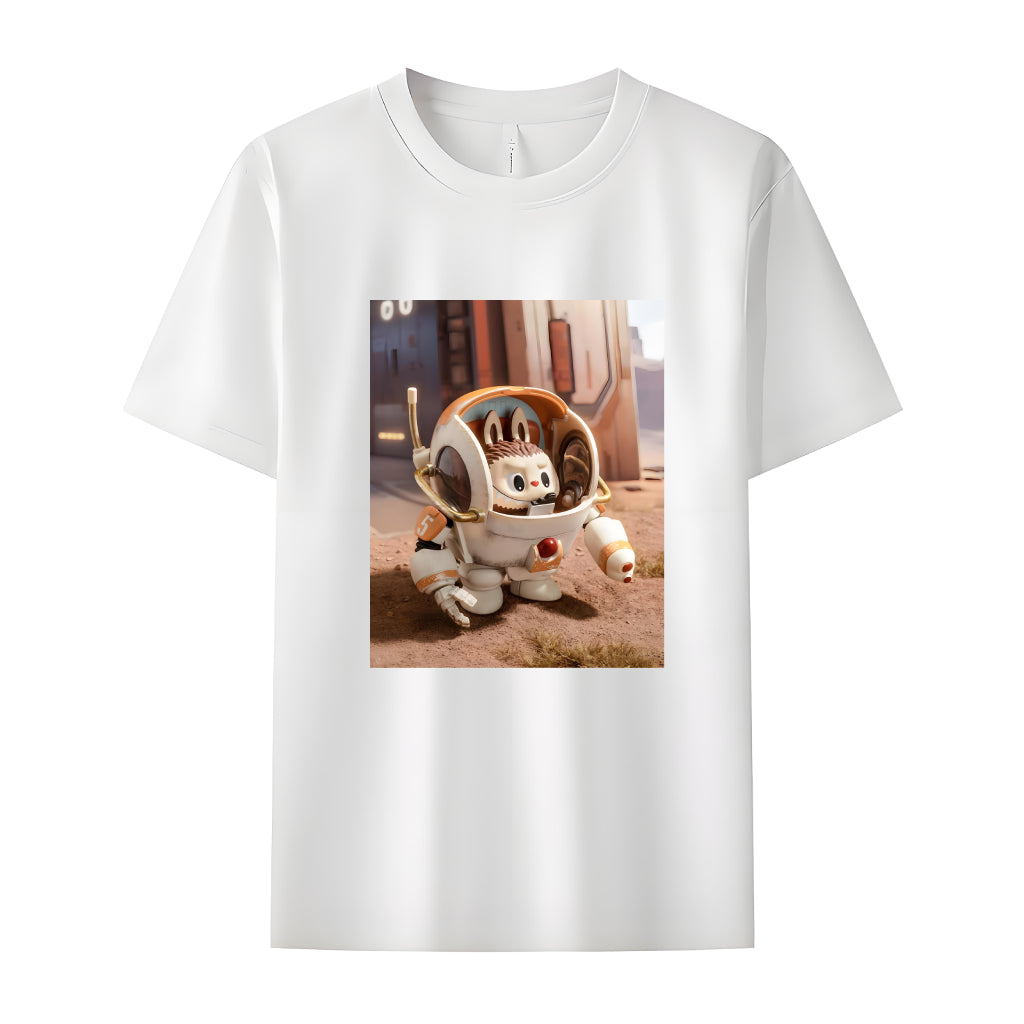 宇宙のラブブ・ザ・モンスター・クルーネックTシャツラブブの恋人ギフトのためのガールフレンドのためのギフト