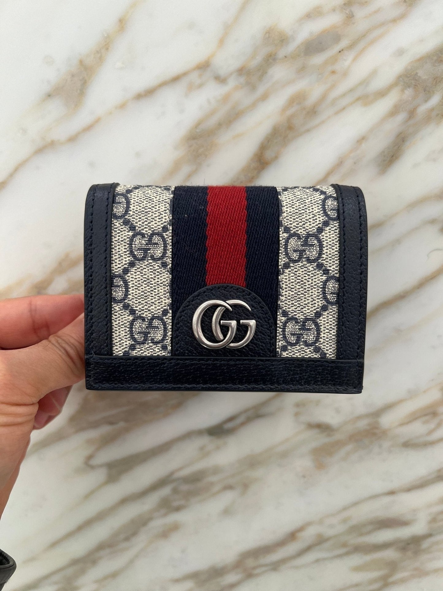 GG luxury OPHIDIA CARD CASE WALLET