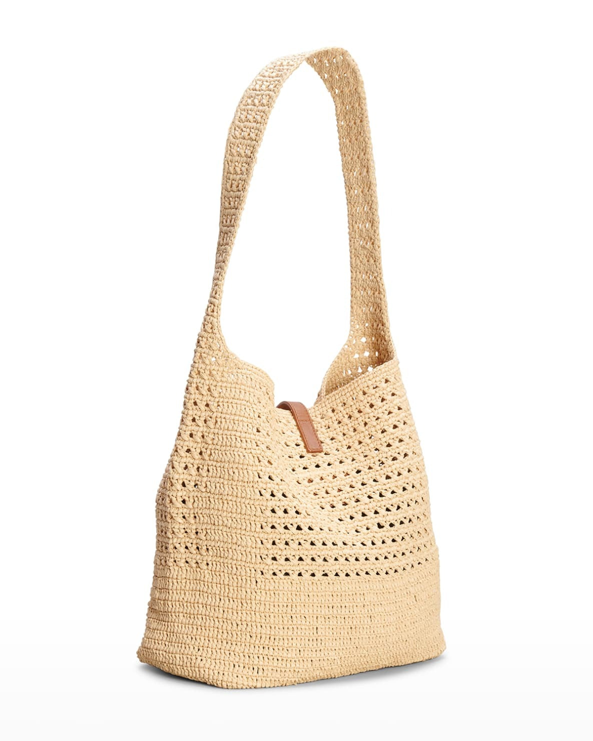 SAINT LAURENT Hobo luxury Shoulder Bag in Raffia