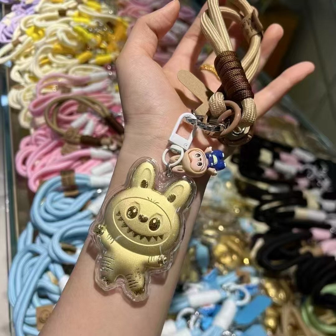 Charms Keeketain Gold Mini Labubu