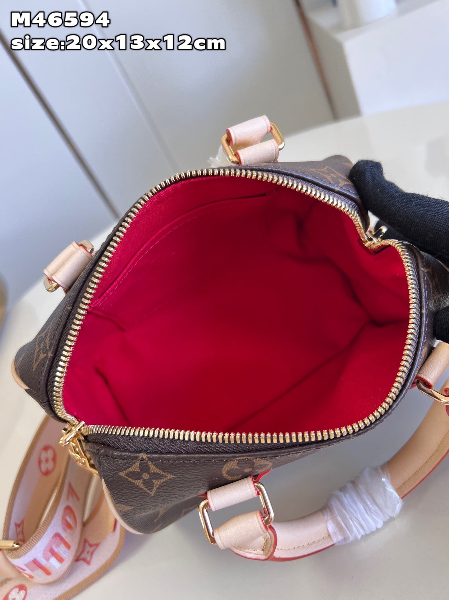 Luxury Speedy Bandouli¨¨re 20 Monogram Pink Strap - 20.5 x 13.5 x 12.0 cm