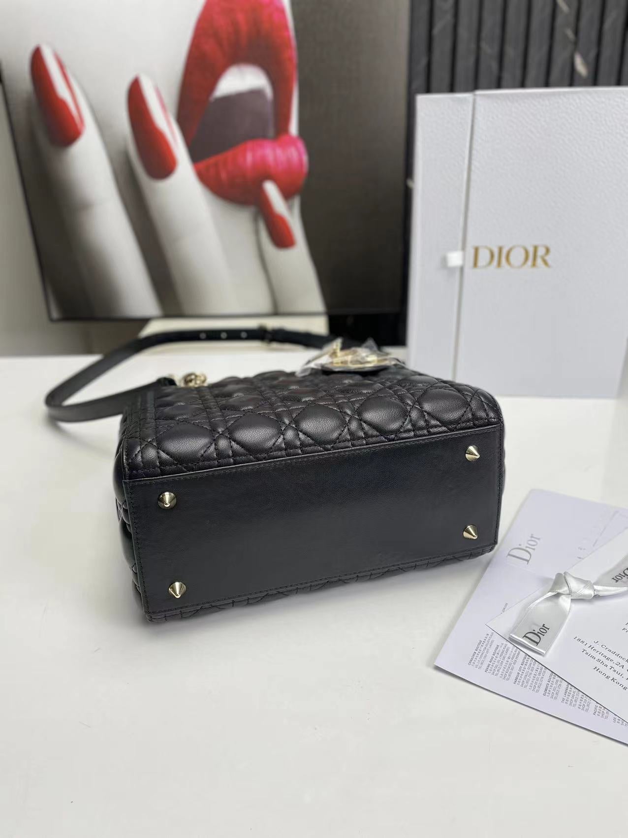 luxury Lady Medium Black Bag 24cm
