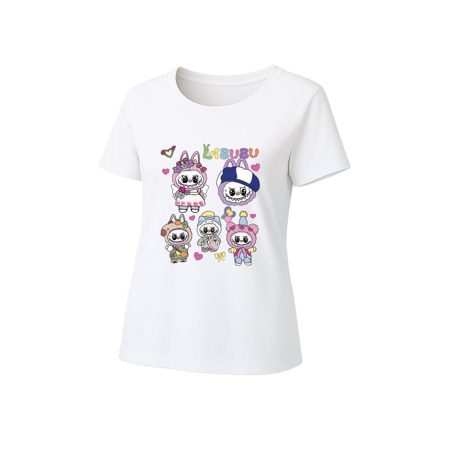 Labubu Graphic tričko Loose Fit Summer Cousiform Tee