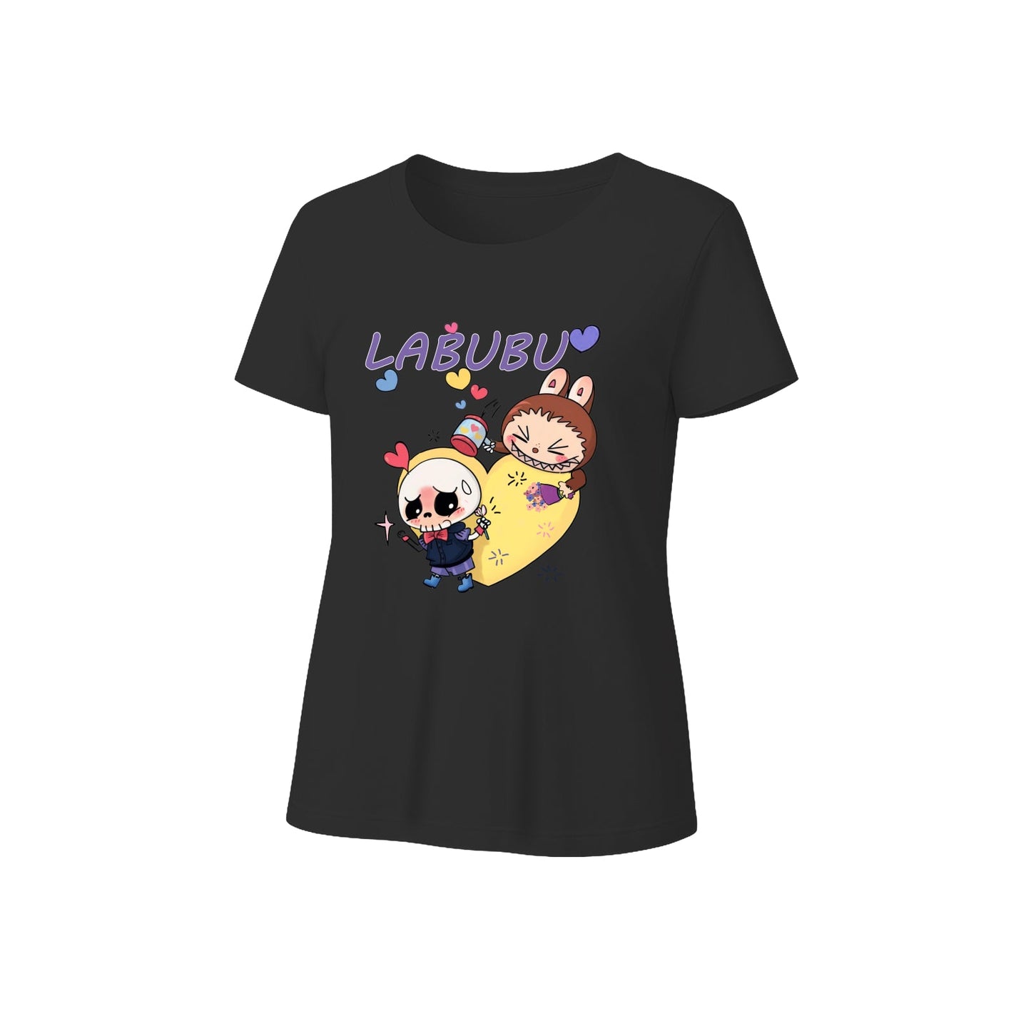Láska Labubu Graphic T-Shirt Loose Fit Summer Casual Tee