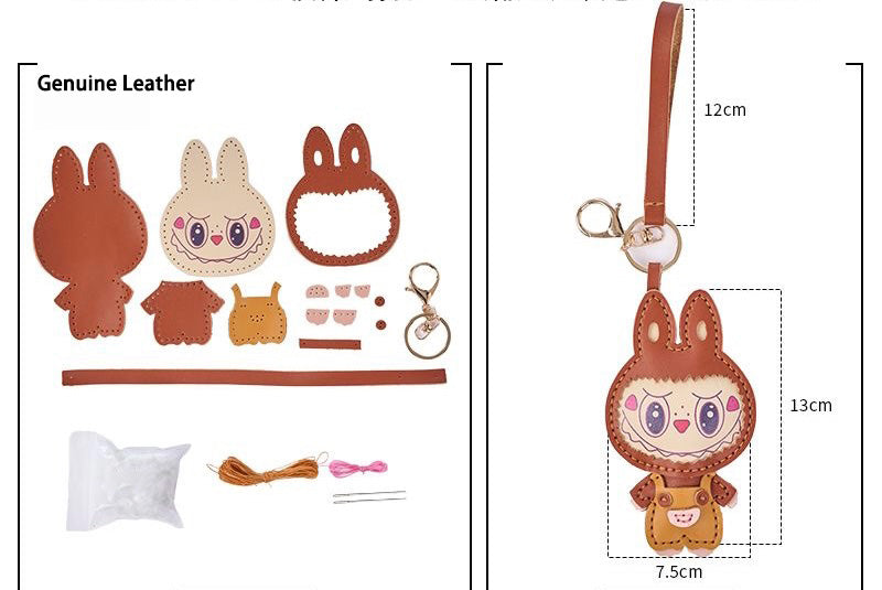Labubu Leather Keychain — DIY or Ready-Made