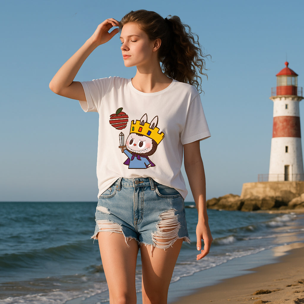 4 Pack Labubu Graphic T-Shirts Loose Fit Short Sleeve Tees For Labubu Lover