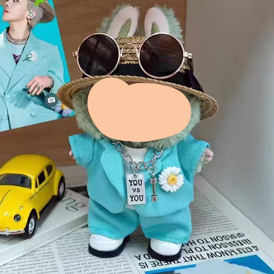 Labubo Outfits G-Dragon Suit Set Accessories Fashion Keychain Labubo Clothing Labubo Outfit
