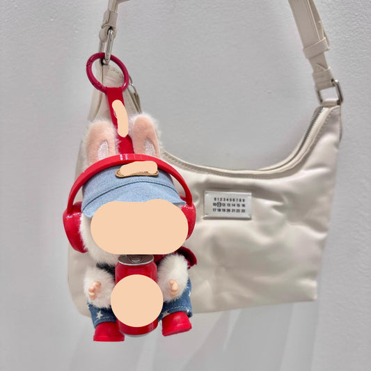 Cola Overalls Keychain Labubo Clothes 17cm Labubo Clothing Have a Seat Labubo Doll Clothes