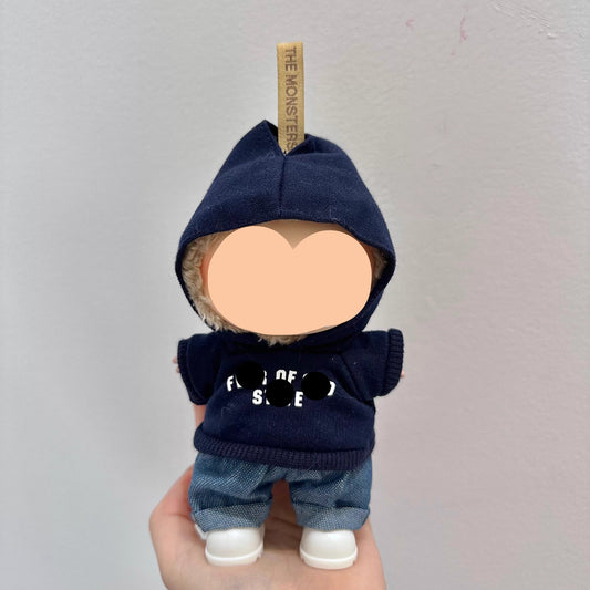 Labubo Clothes 17cm Labubo Clothing Hoodie+ Jeans Have a Seat Labubo Doll Clothes