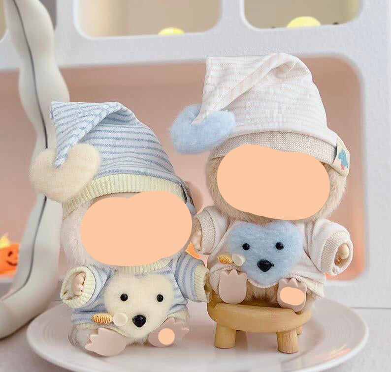 Labubo Outfits Beige Pajama Set Accessories Fashion Labubo Outfit Keychain Labubo Clothing