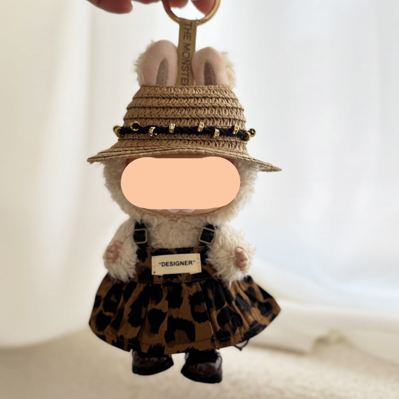 Straw Hat Keychain Labubo Clothes 17cm Labubo Clothing