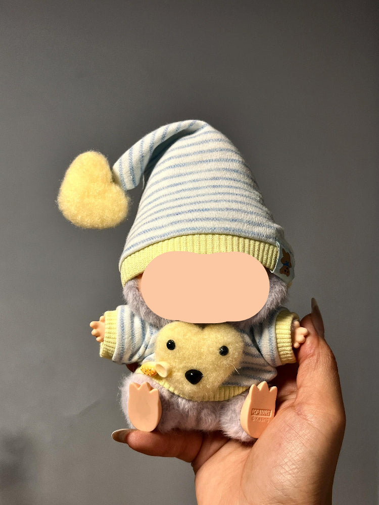 Labubo Outfits Beige Pajama Set Accessories Fashion Labubo Outfit Keychain Labubo Clothing