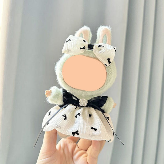Bow Dress + Hairbow Labubo Clothes Keychain Labubo Clothing Labubo Keychain Labubo Clothing