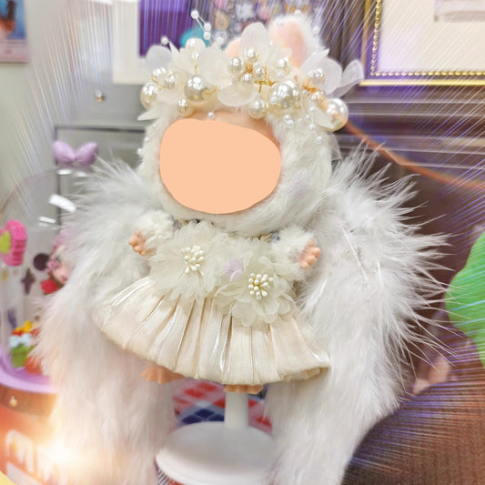 Wedding Dress With Wings Have a Seat Labubo Doll Clothes Groom's Suit Keychain Labubo Clothes 17cm Labubo Clothing