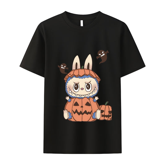 Pumpkin Labubu T-shirt Monsters Crew Neck dla Labubu Lover Prezenty dla dziewczyny