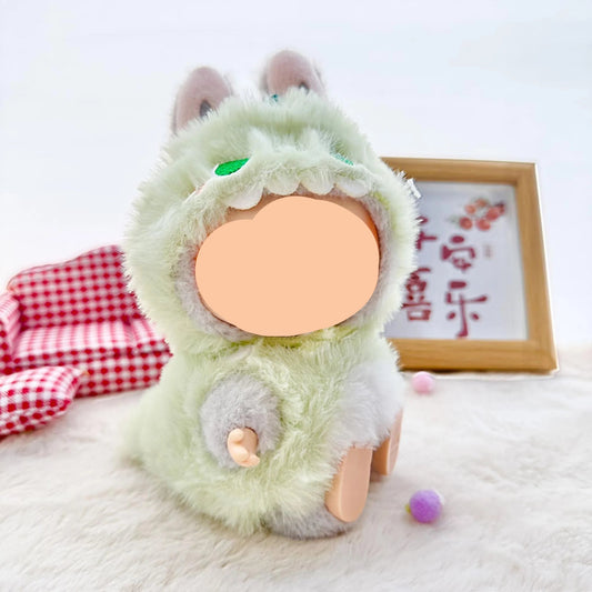 Cos Labubo Clothes Green dinosaur Suit Labubo Outfits Keychain Labubo Clothing