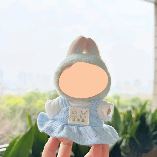 Summer Labubo Clothes Blue Dress Girl Labubo Outfits Keychain Labubo Clothing
