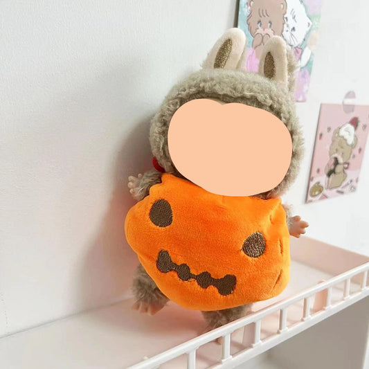Halloween Labubo Clothes Orange Halloween Suit Labubo Outfits Keychain Labubo Clothing