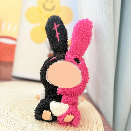 Halloween Labubo Clothes Black Pink Bunny Bodysuit Labubo Outfits Keychain Labubo Clothing