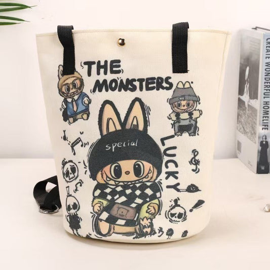 Labbubu Canvas Tote Bag – Cute, Spacious & Versatile!
