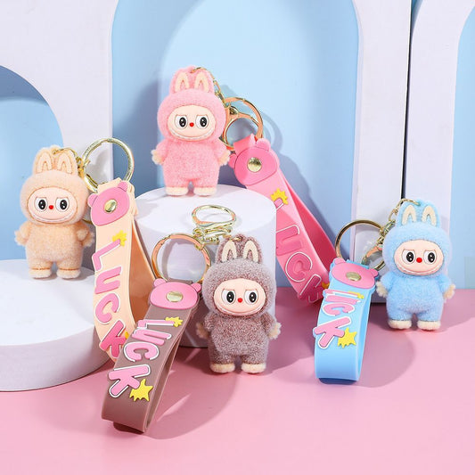 Plush Keychain Labubu s popruhem „štěstí“