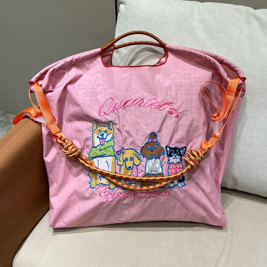 Cute Embroidered Tote Bags - Stylish & Playful Designs