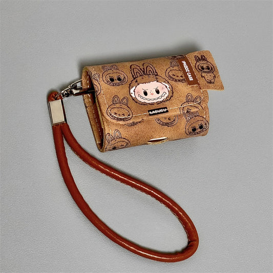 Labubu Brown Leather AirPods Case