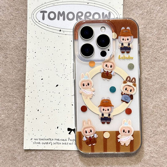Monsters Adorable Labubu - Themed Phone Case with Detachable Stand