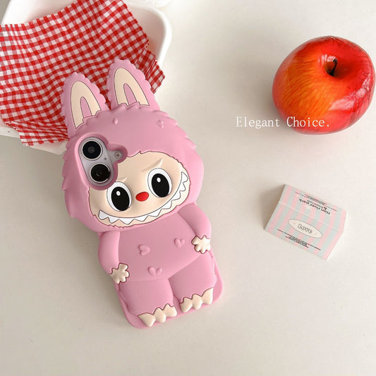 Cute Labubu  Silicone Shockproof  Phone Case for iPhone
