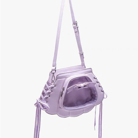 Lavender Itabag - Cute Bow & Clear Window Design