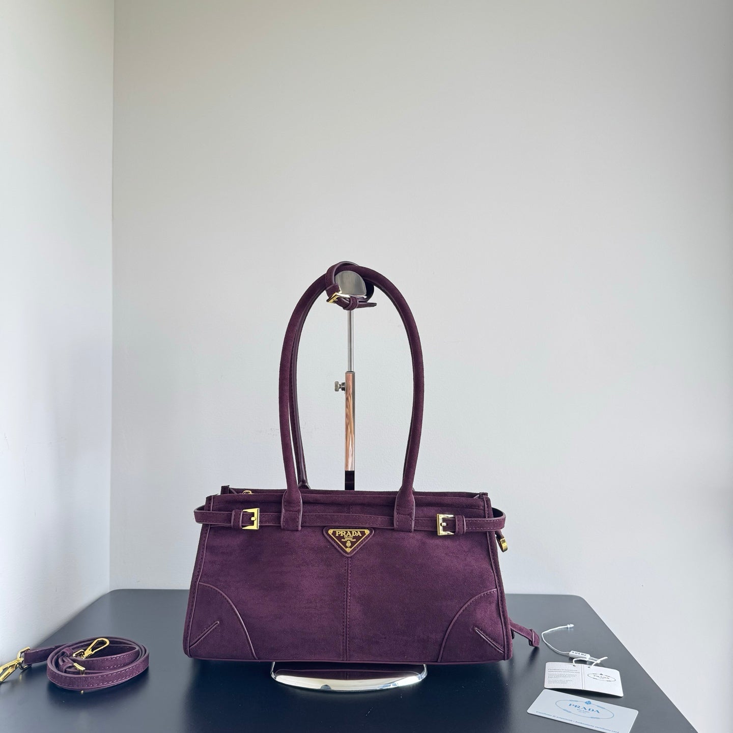 Luxury velvet leather bag