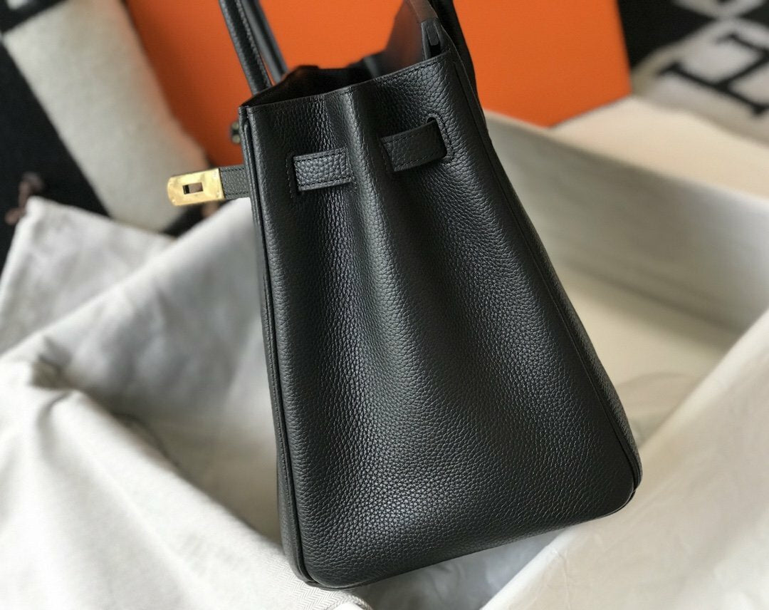 luxury Handle Bag 30cm Black
