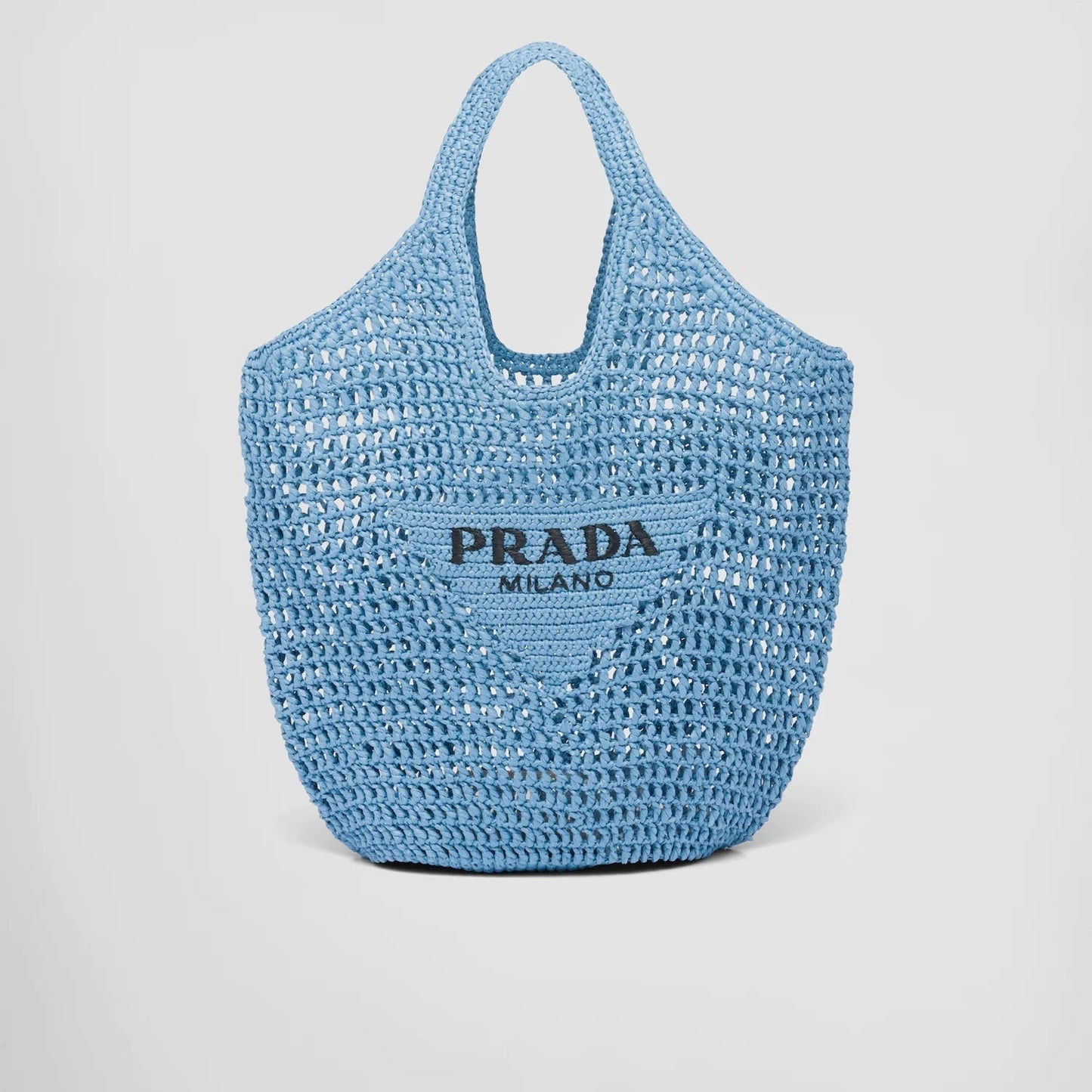 luxury Raffia Tote Bag-Blue