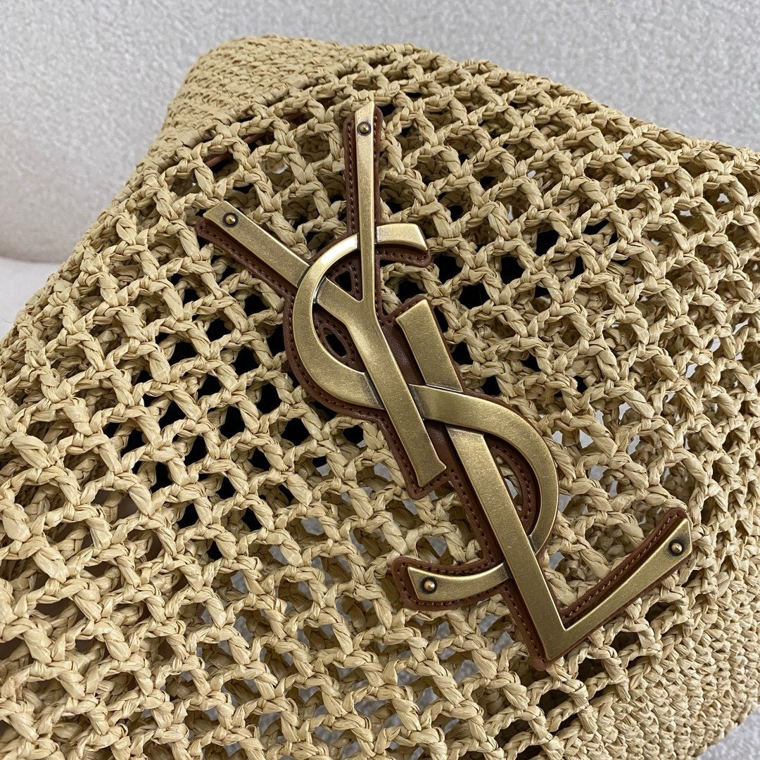 SAINT LAURENT luxury Raffia Icare Tote Bag