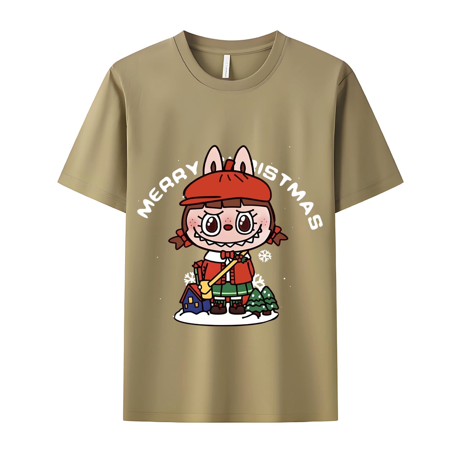 Świąteczne Labubu T-shirt Monsters Crew SCICT dla Labubu Lover Prezenty dla dziewczyny