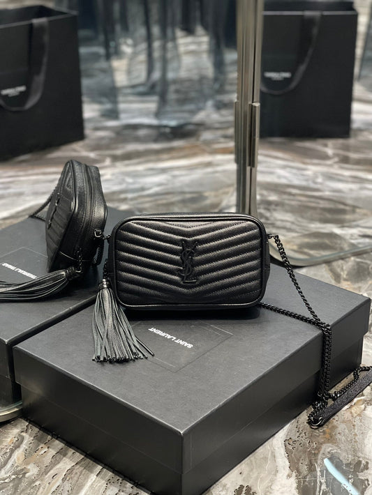 luxury Loulou Mini Camera Bag 18cm Black