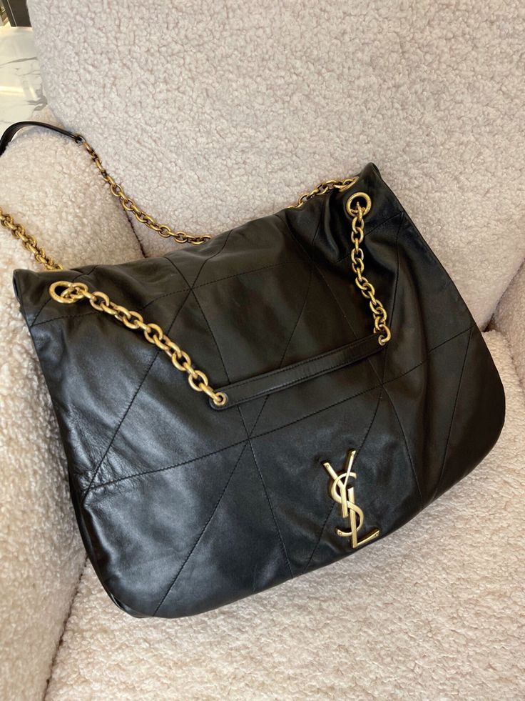 luxury SAINT LAURENT Chain Leather Shoulder Bag