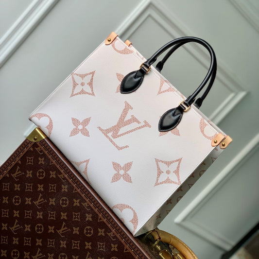 Luxury Onthego MM Tote Bag Monogram Dune Cruise 35 x 27 x 14 cm