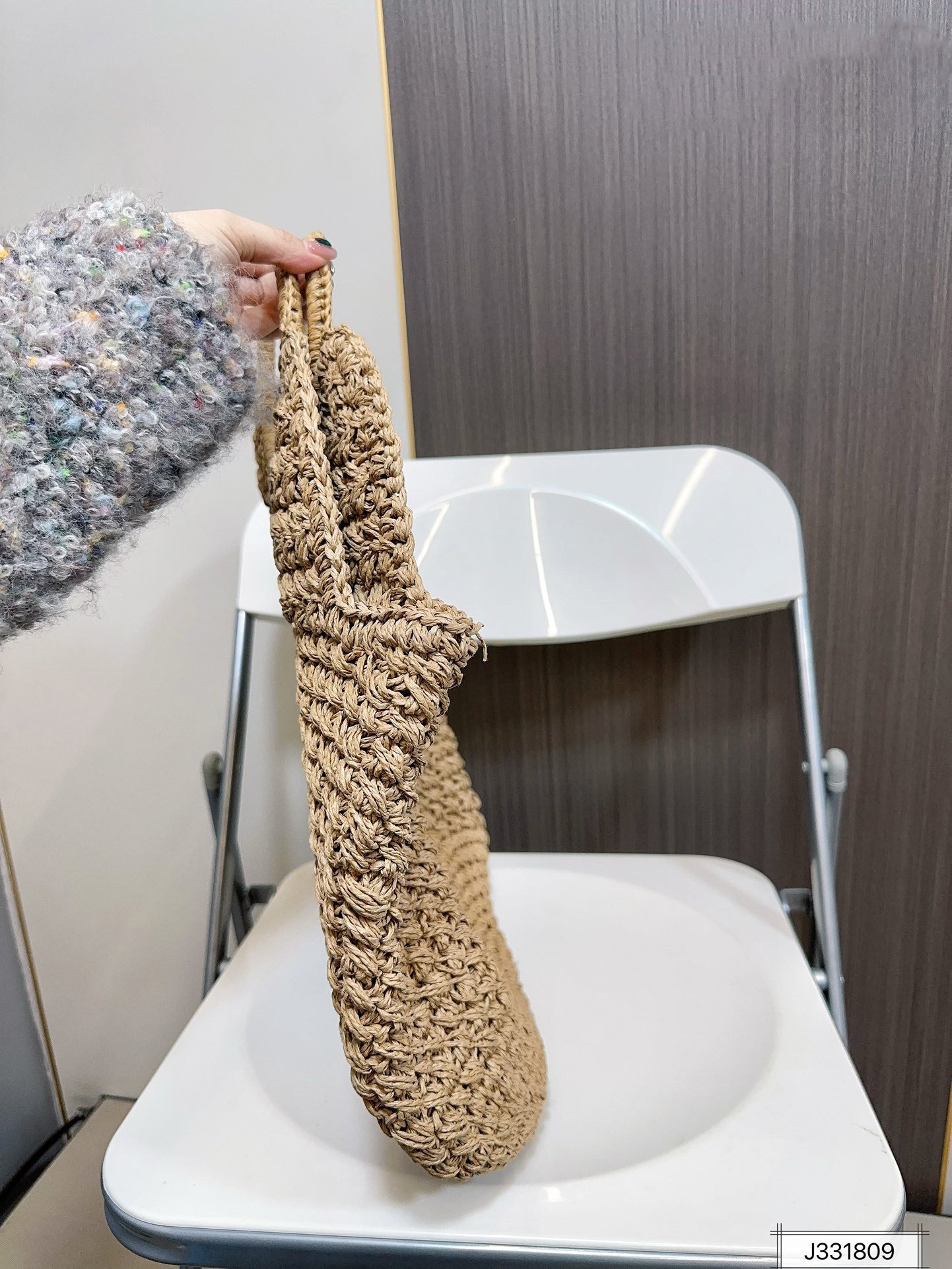 luxury SAINT LAURENT Summer Raffia Tote Bag 41x37cm