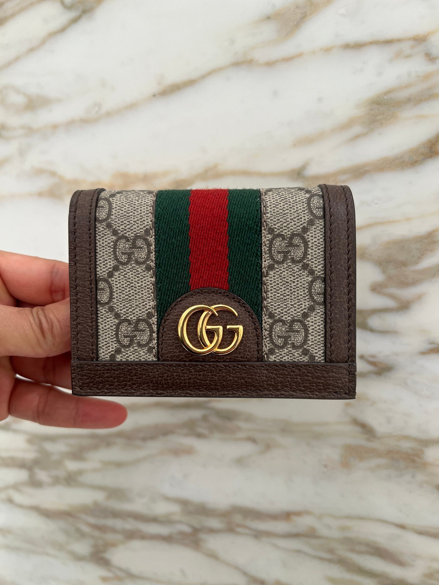 GG luxury OPHIDIA CARD CASE WALLET