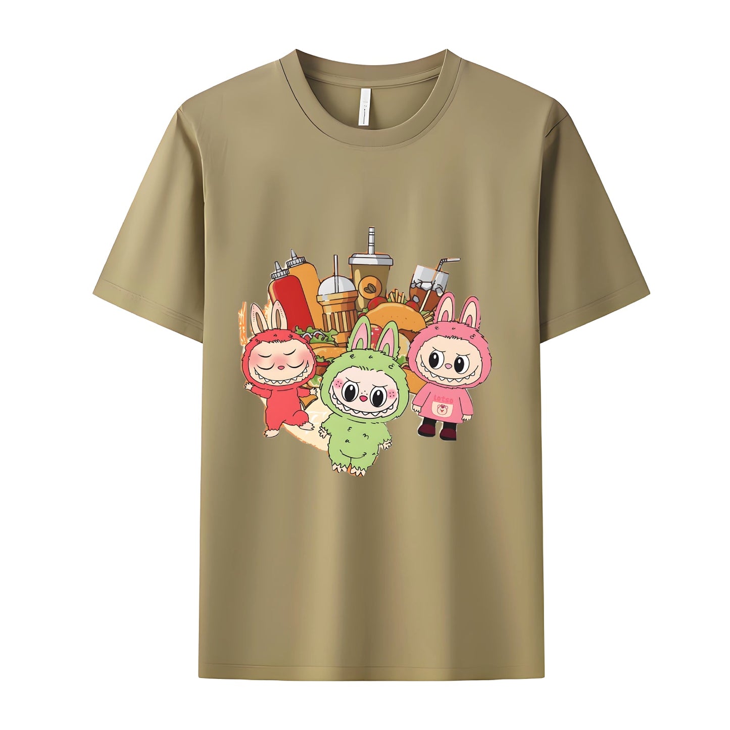 Cute Labubu The Monsters Crew Neck T-Shirt For Labubu Lover