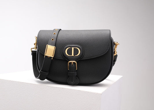 luxury Medium Bobby Bag Black M9319 size 22x6x17 cm