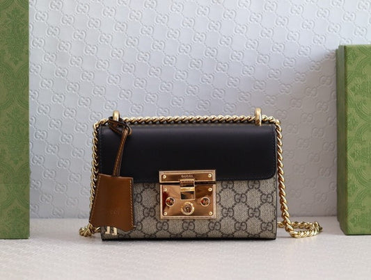 luxury Padlock 20 Ophidia Leather Black 20 x 9 x 14cm