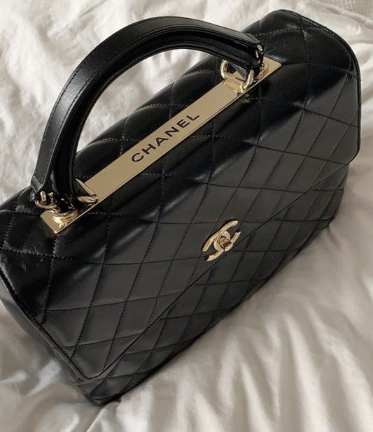 luxury Trendy CC Flap Bags-Black