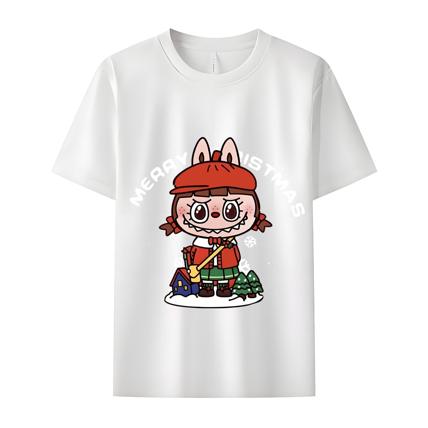 Świąteczne Labubu T-shirt Monsters Crew SCICT dla Labubu Lover Prezenty dla dziewczyny