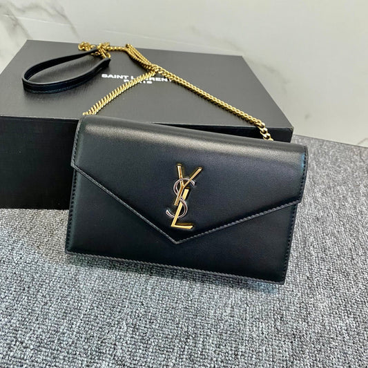 luxury Cassandra Shoulder Black Bag - 19x12.5x3.5cm