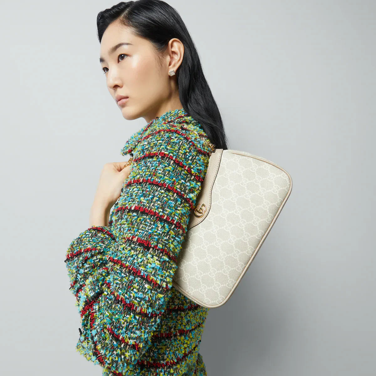 Canvas Patterned Shoulder Bag